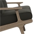 Saratoga Outdoor Teak Wood Loveseat in Flint Gray