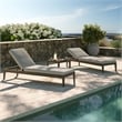 Northlake 3-Piece Patio Teak Furniture Set with Chaise Lounges and Side Table
