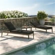 Northlake 3-Piece Patio Teak Furniture Set with Chaise Lounges and Side Table