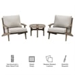 Modway Saratoga 3-PC Patio Teak Wood Furniture Set with Lounge Chairs/Side Table