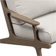 Modway Saratoga 3-PC Patio Teak Wood Furniture Set with Lounge Chairs/Side Table