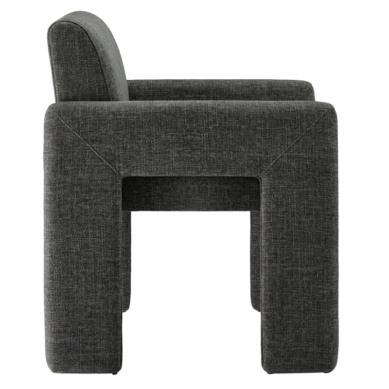 Daven Fabric Upholstered Dining Chair in Charcoal