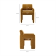 Daven Fabric Upholstered Dining Chair in Copper