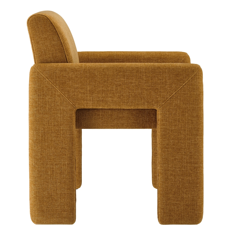 Daven Fabric Upholstered Dining Chair in Copper