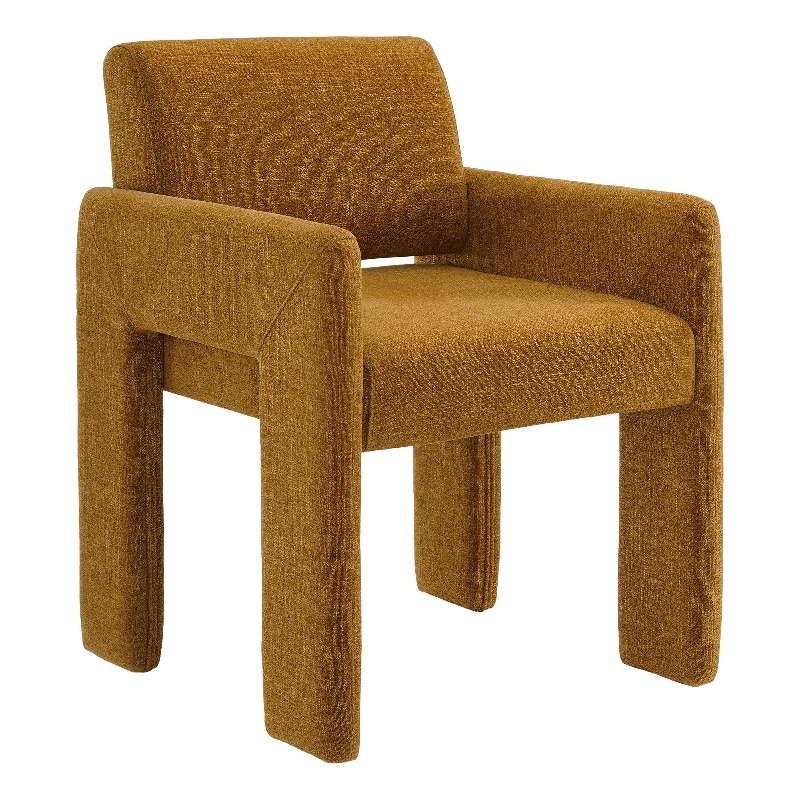 Daven Fabric Upholstered Dining Chair in Copper