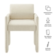 Daven Fabric Upholstered Dining Chair in Ecru