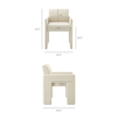 Daven Fabric Upholstered Dining Chair in Ecru