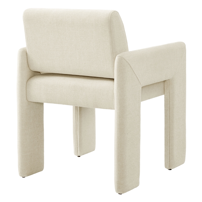 Daven Fabric Upholstered Dining Chair in Ecru