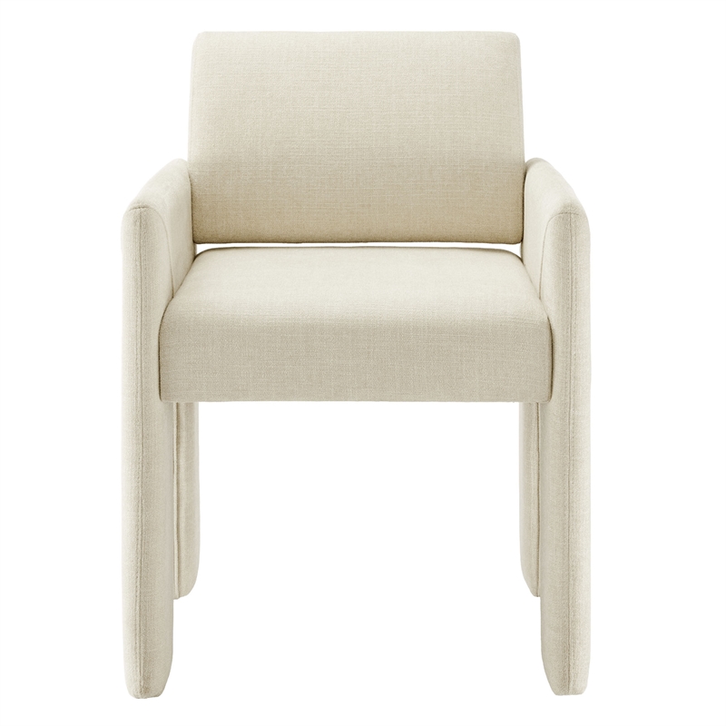Daven Fabric Upholstered Dining Chair in Ecru