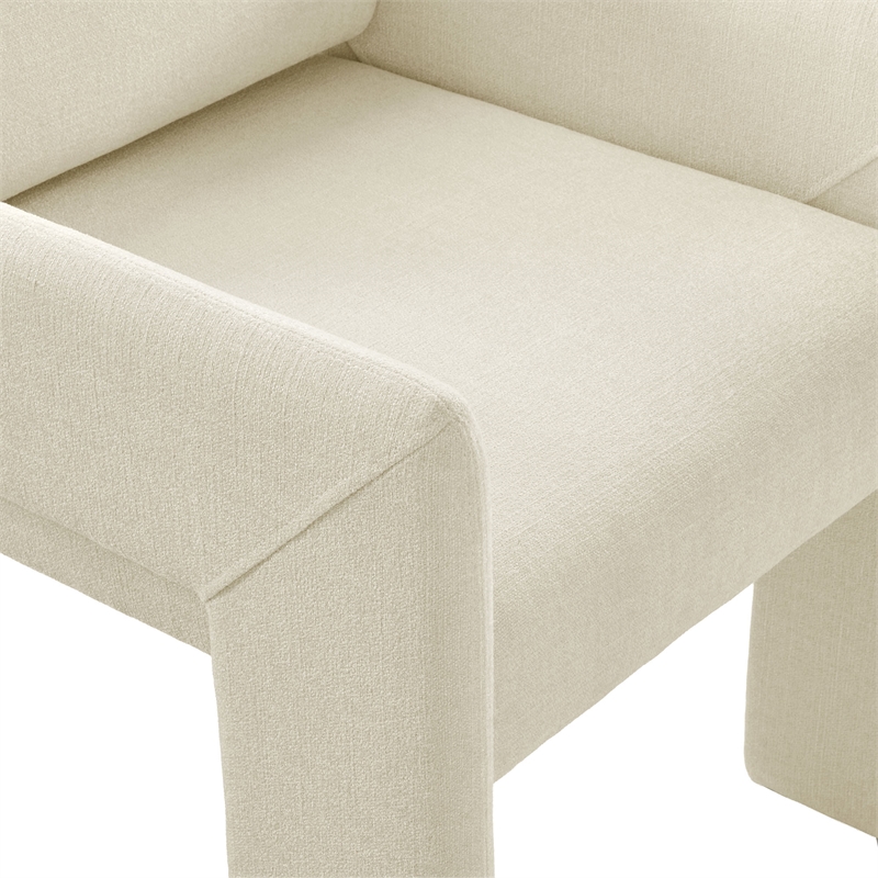 Daven Fabric Upholstered Dining Chair in Ecru