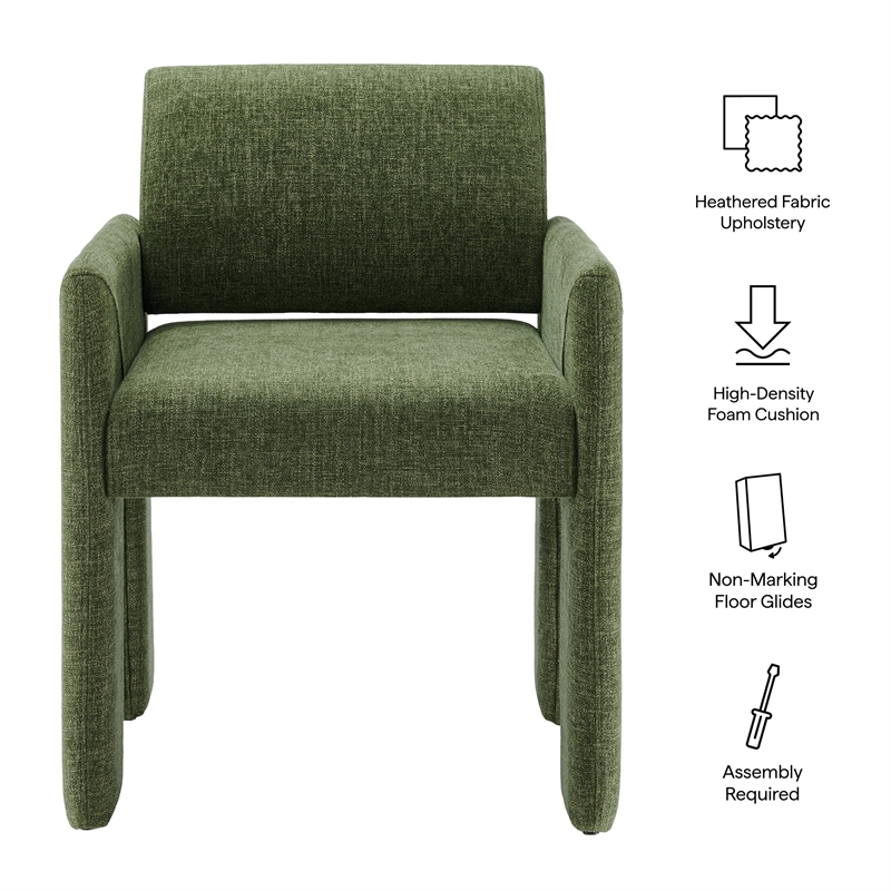Daven Fabric Upholstered Dining Chair in Foliage