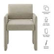 Daven Fabric Upholstered Dining Chair in Linen