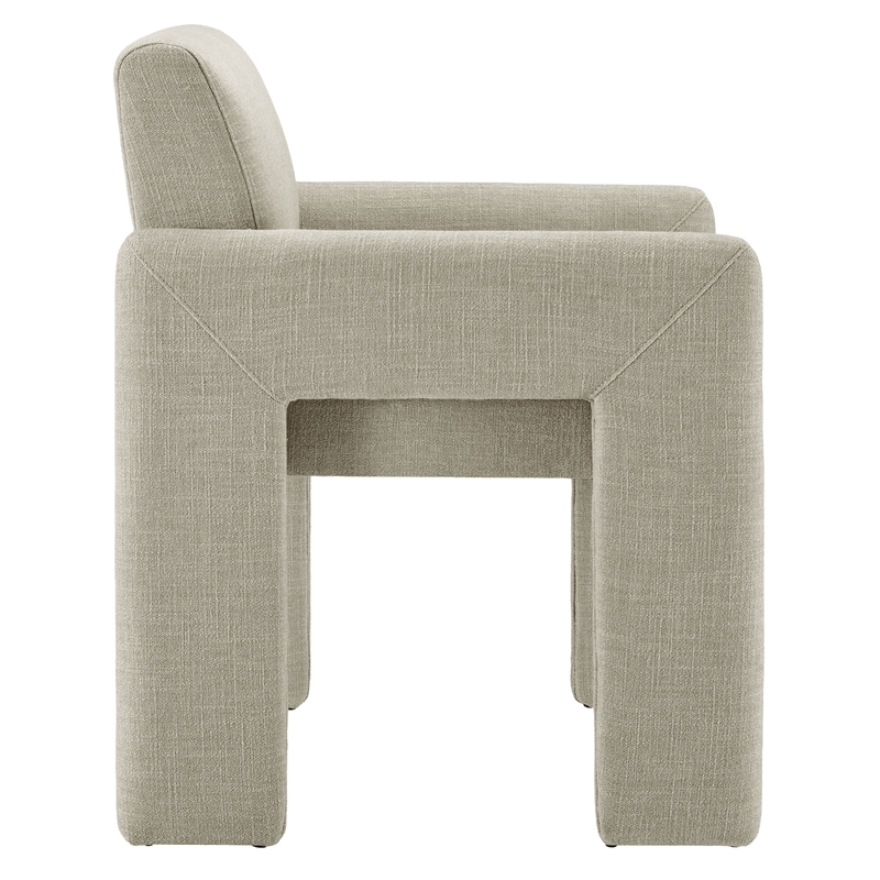 Daven Fabric Upholstered Dining Chair in Linen