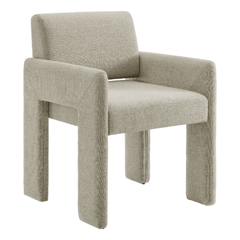 Daven Fabric Upholstered Dining Chair in Linen