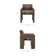 Daven Fabric Upholstered Dining Chair in Mocha