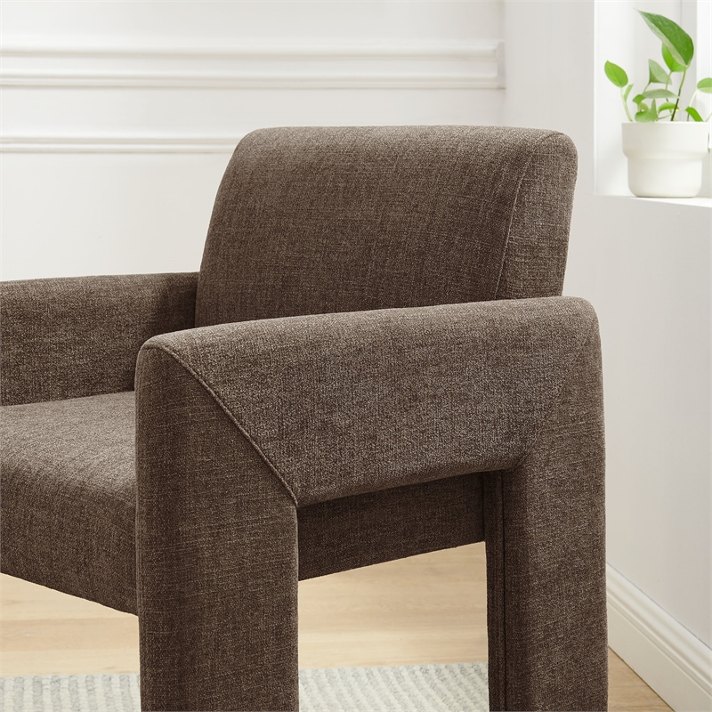 Daven Fabric Upholstered Dining Chair in Mocha