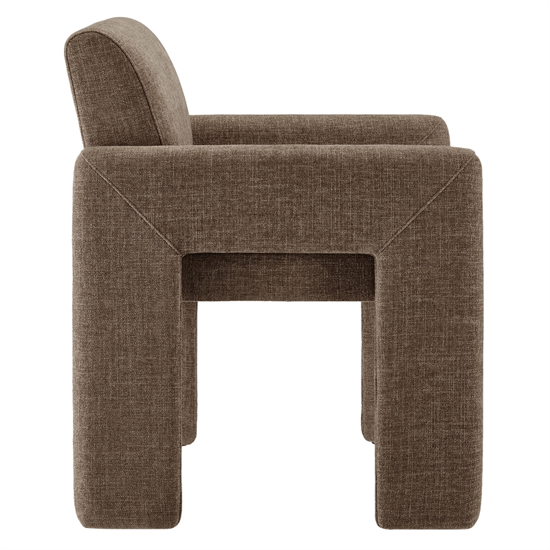 Daven Fabric Upholstered Dining Chair in Mocha