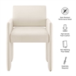 Daven Stain-Resistant Performance Velvet Dining Armchair in Alabaster