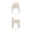 Daven Stain-Resistant Performance Velvet Dining Armchair in Alabaster
