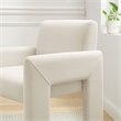 Daven Stain-Resistant Performance Velvet Dining Armchair in Alabaster