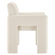 Daven Stain-Resistant Performance Velvet Dining Armchair in Alabaster