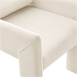 Daven Stain-Resistant Performance Velvet Dining Armchair in Alabaster