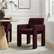 Daven Stain-Resistant Performance Velvet Dining Armchair in Mulberry