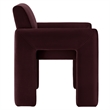 Daven Stain-Resistant Performance Velvet Dining Armchair in Mulberry