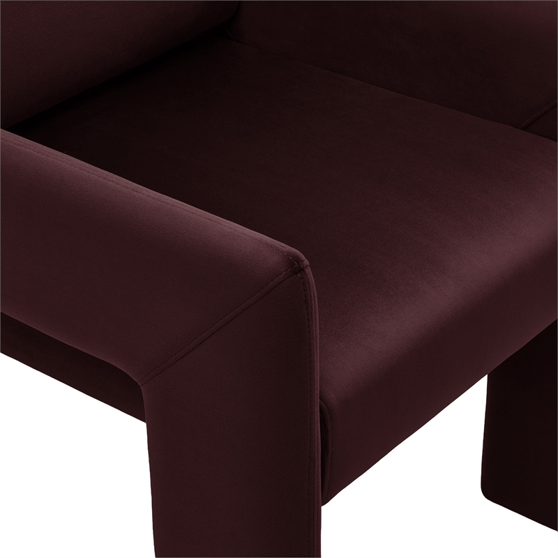 Daven Stain-Resistant Performance Velvet Dining Armchair in Mulberry