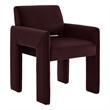 Daven Stain-Resistant Performance Velvet Dining Armchair in Mulberry