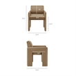 Daven Stain-Resistant Performance Velvet Dining Armchair in Taupe