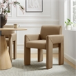 Daven Stain-Resistant Performance Velvet Dining Armchair in Taupe