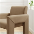 Daven Stain-Resistant Performance Velvet Dining Armchair in Taupe