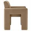 Daven Stain-Resistant Performance Velvet Dining Armchair in Taupe