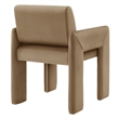 Daven Stain-Resistant Performance Velvet Dining Armchair in Taupe