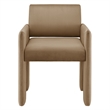 Daven Stain-Resistant Performance Velvet Dining Armchair in Taupe