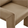 Daven Stain-Resistant Performance Velvet Dining Armchair in Taupe