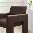Daven Vegan Leather Dining Armchair in Espresso