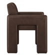 Daven Vegan Leather Dining Armchair in Espresso