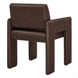Daven Vegan Leather Dining Armchair in Espresso