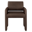 Daven Vegan Leather Dining Armchair in Espresso