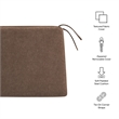 Jax Fabric Dining Chair Seat Cushion in Cocoa