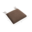 Jax Fabric Dining Chair Seat Cushion in Cocoa