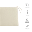Jax Fabric Dining Chair Seat Cushion in Linen