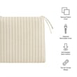 Jax Fabric Dining Chair Seat Cushion in Oatmeal Stripe