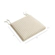 Jax Fabric Dining Chair Seat Cushion in Oatmeal Stripe