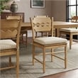 Jax Fabric Dining Chair Seat Cushion in Oatmeal Stripe