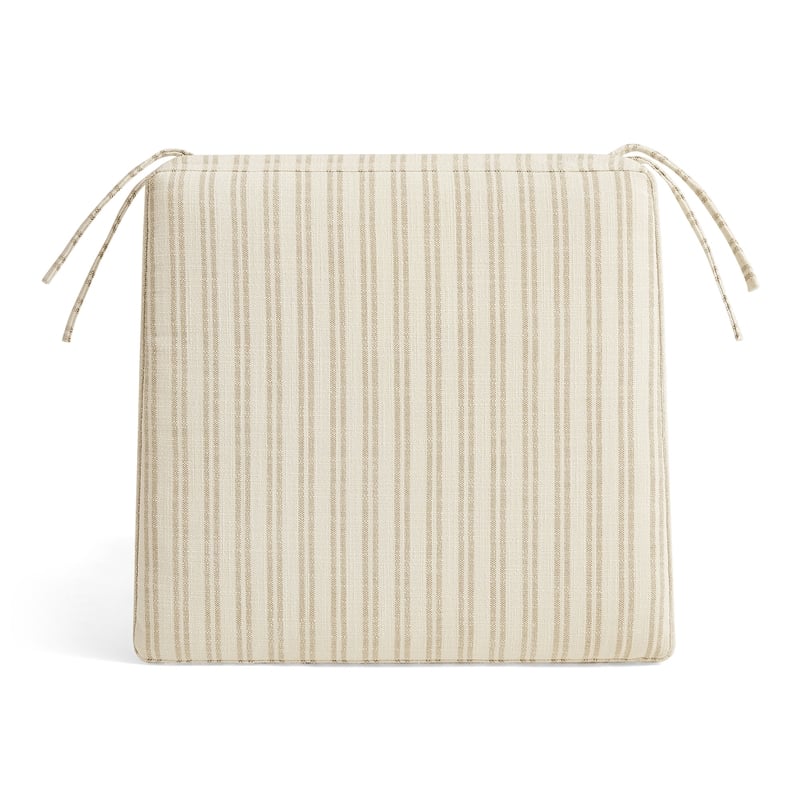 Jax Fabric Dining Chair Seat Cushion in Oatmeal Stripe