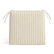 Jax Fabric Dining Chair Seat Cushion in Oatmeal Stripe