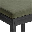Jax Oak Wood Dining Chair With Wavy Razor Back and Cushion in Black Sage